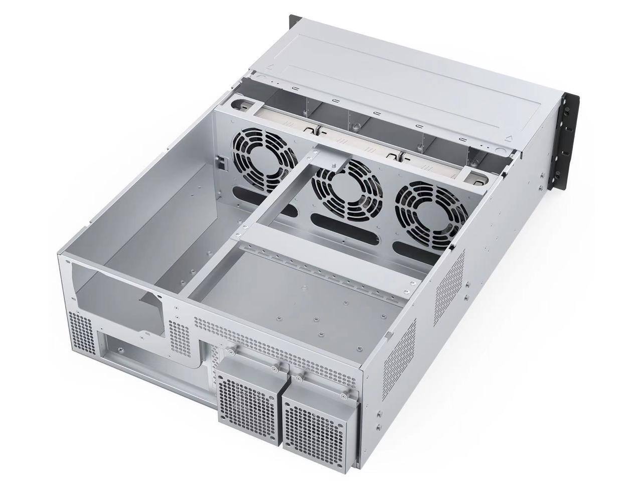 Alt View 10. Rosewill - Rosewill 4U Server Chassis | 4 GPUs | 8 Hot-Swap SATA/SAS | E-ATX | USB 3.2 Type-C | Rail Kit | AI Servers - Black.