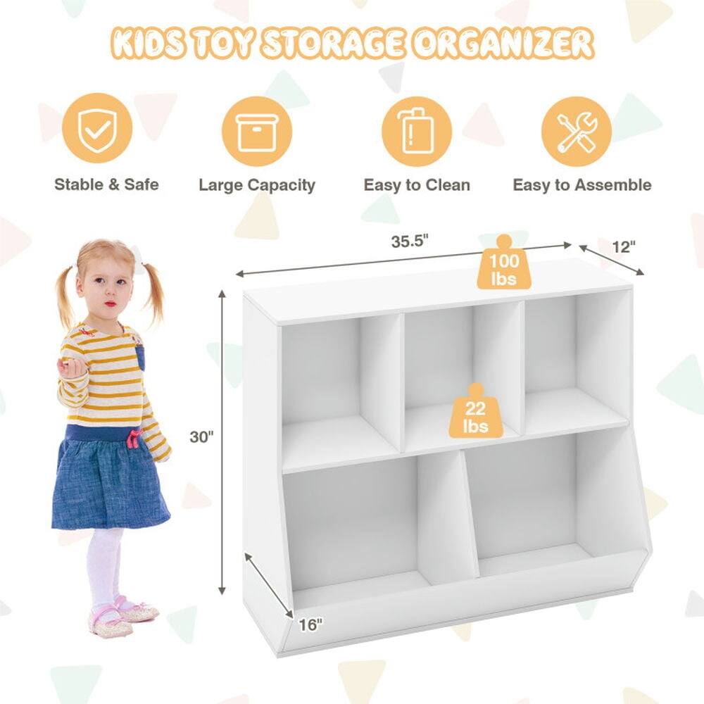 KIDS TOY STORAGE ORGANIZER  
Stable & Safe  
Large Capacity  
Easy to Clean  
Easy to Assemble  

35.5"  
100 lbs  
12"  
30"  
22 lbs  
16"