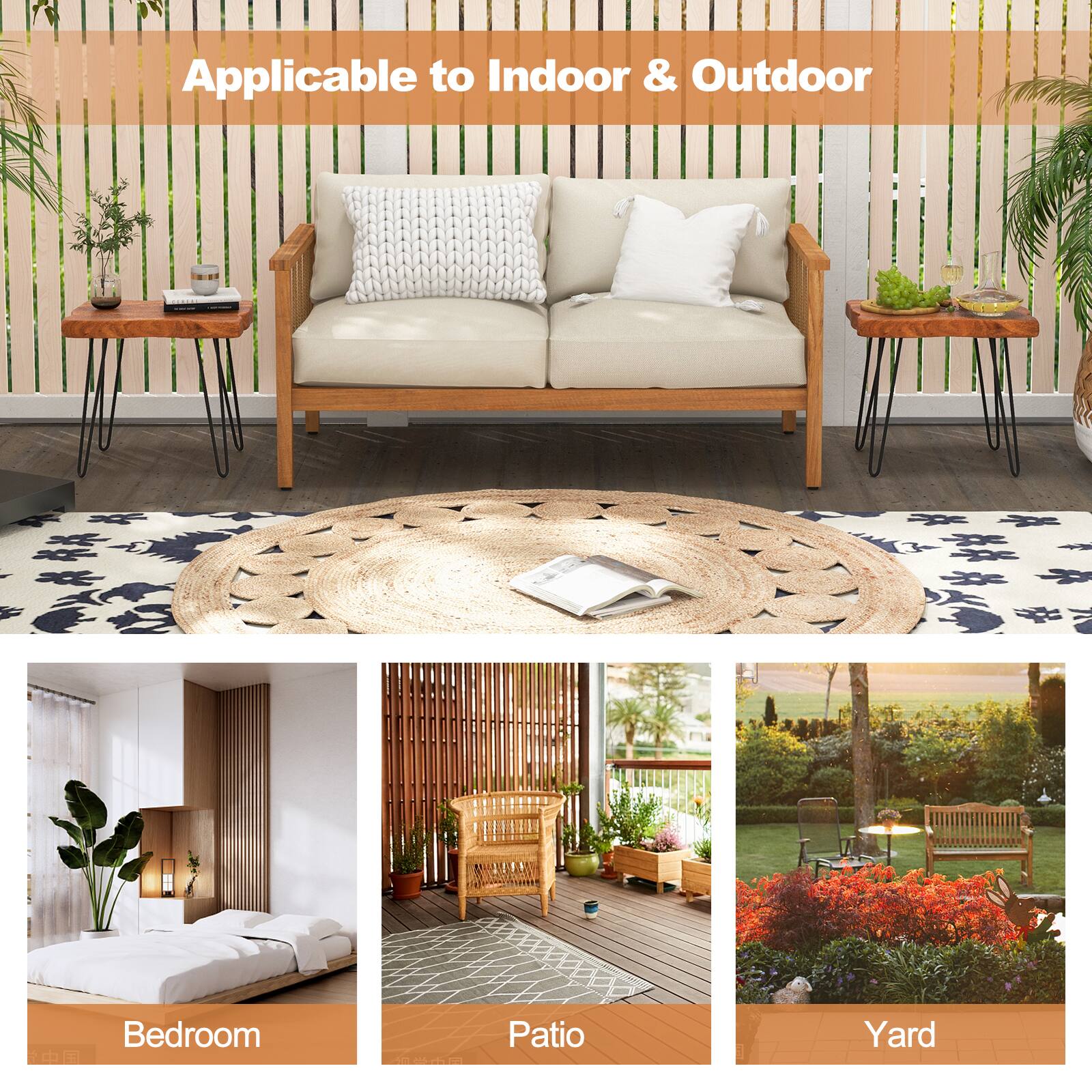Applicable to Indoor & Outdoor: Bedroom, Patio, Yard