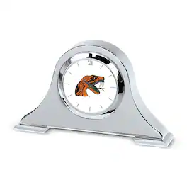 Jardine - Florida A&M Rattlers Logo Napoleon Desk Clock - Silver