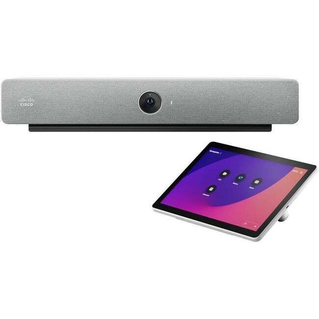 Cisco Consumer Products - Cisco Webex Room Bar (First Light Color) with Table-stand Room Navigator - CMOS - 3840 x 2160 Video (Content) - Unknown