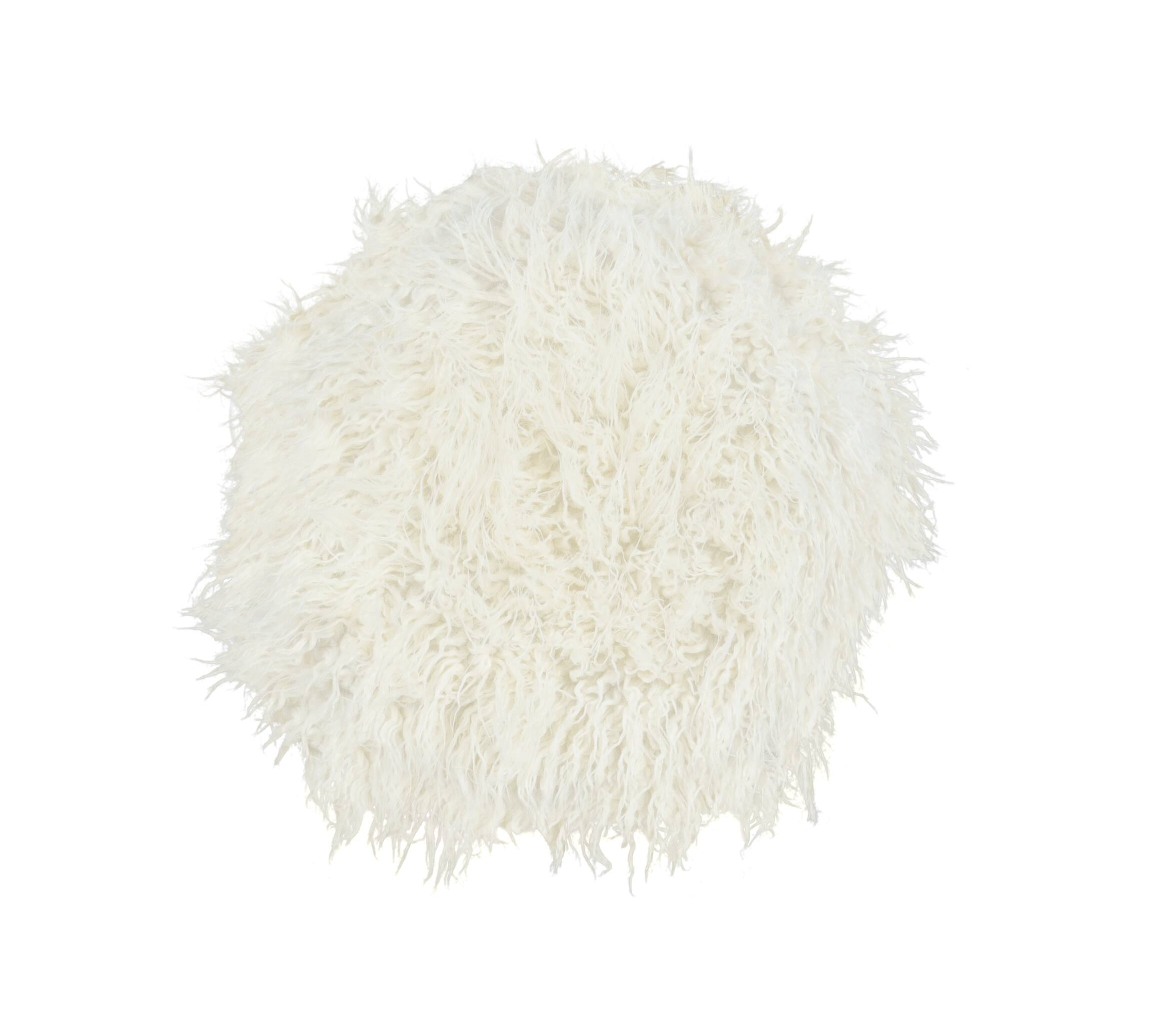 Left. Next Level Racing - Britten Faux Fur Height-Adjustable Rolling Stool - Black.