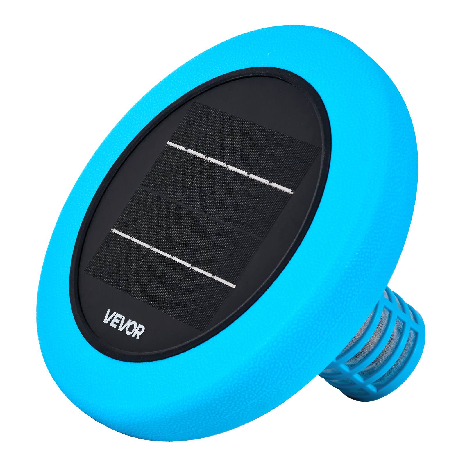 Alt View 5. VEVOR - Solar Pool Ionizer, Round Copper Pool Ionizer Up to 45000 Gal, Floating Automatic Water Cleaner and Purifier - Blue.