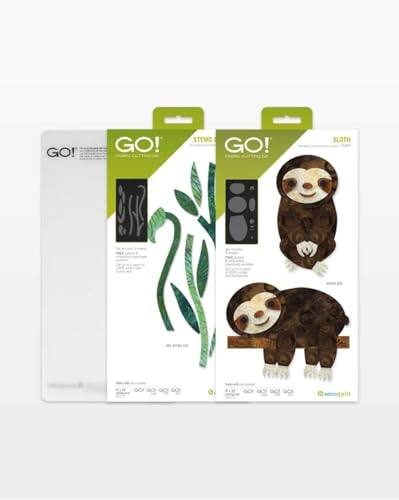 Left. AccuQuilt - Sloth With Branch Die Bundle - Multicolor.