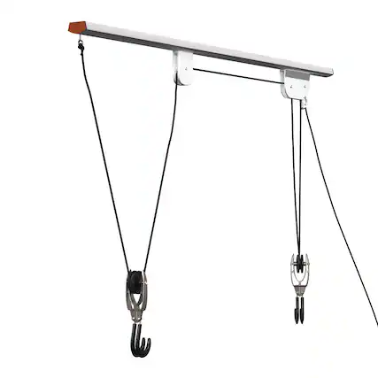 Front. RAD Cycle - Bike Hanger Hoist Pulley System - Black.