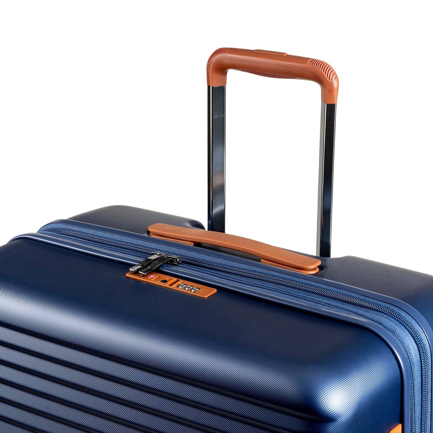 Left. Champs - Vintage II Collection Large Luggage Case - Navy.