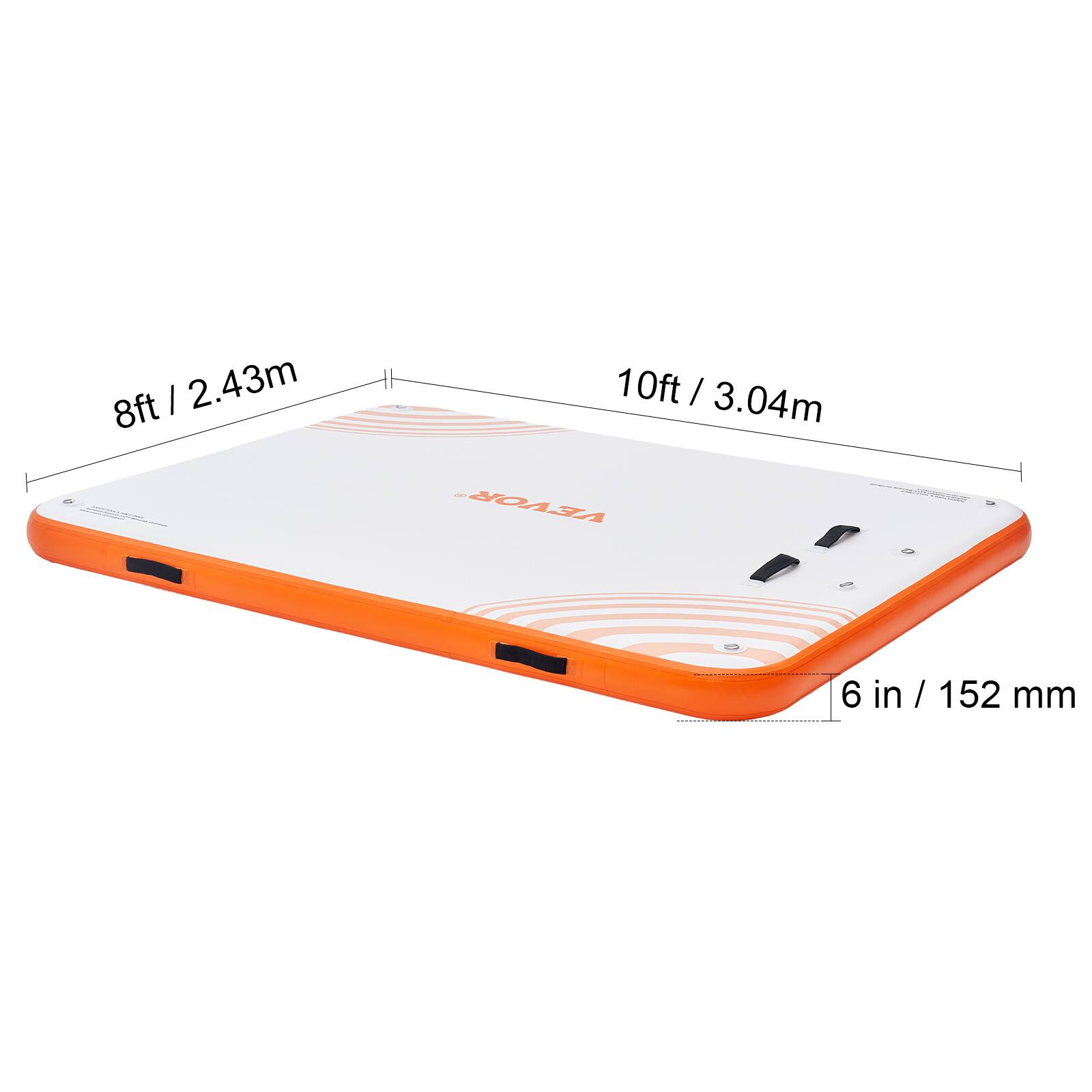 8ft / 2.43m  
10ft / 3.04m  
6 in / 152 mm