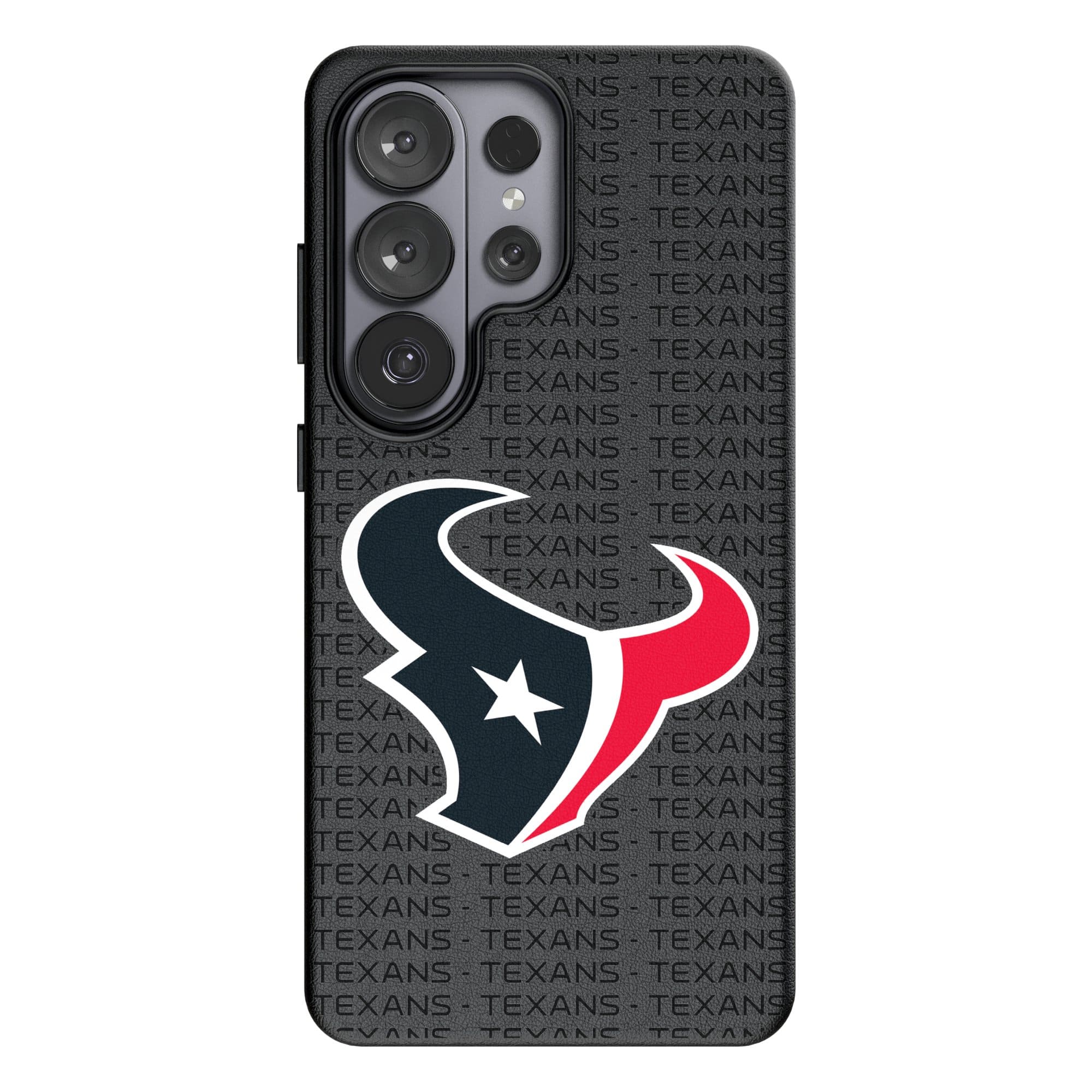 Keyscaper - NFL - Houston Texans - Text Backdrop Galaxy Magnetic Bump Case - S25 - Black