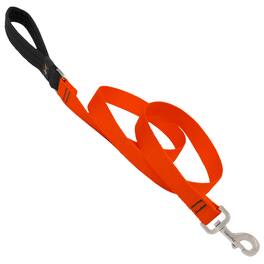 LupinePet - Basic Solids Nylon Dog Leash - Blaze Orange