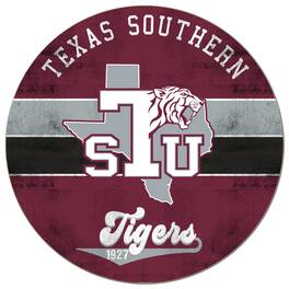 Jardine - Texas Southern Tigers 20'' x 20'' Retro Logo Circle Sign - Maroon