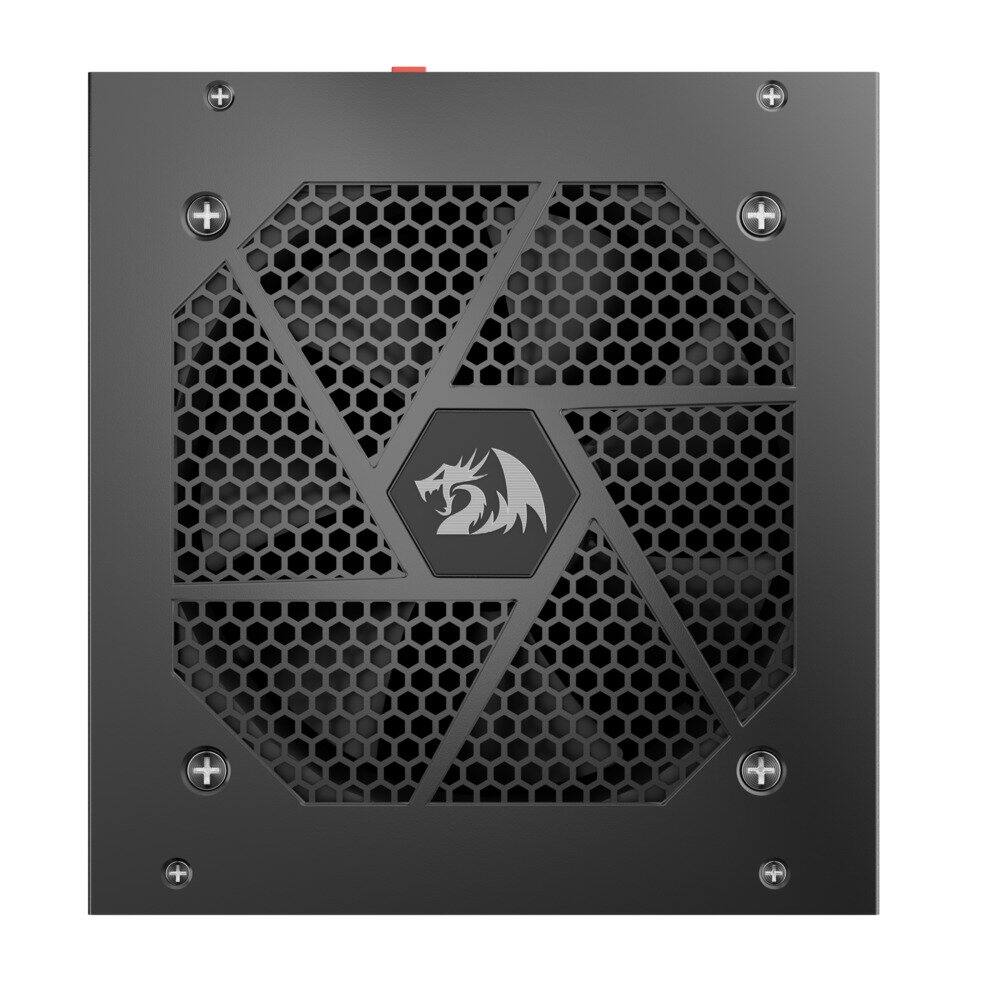 Left. REDRAGON - GC-PS017 80+ Platinum 1000 Watt ATX 3.0 Fully Modular Power Supply Includes a FREE 12VHPWR Cable - Black.