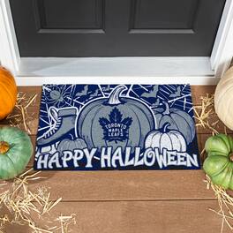 Evergreen Enterprises - Toronto Maple Leafs 28" x 16" Happy Halloween Turf Door Mat - Multicolor