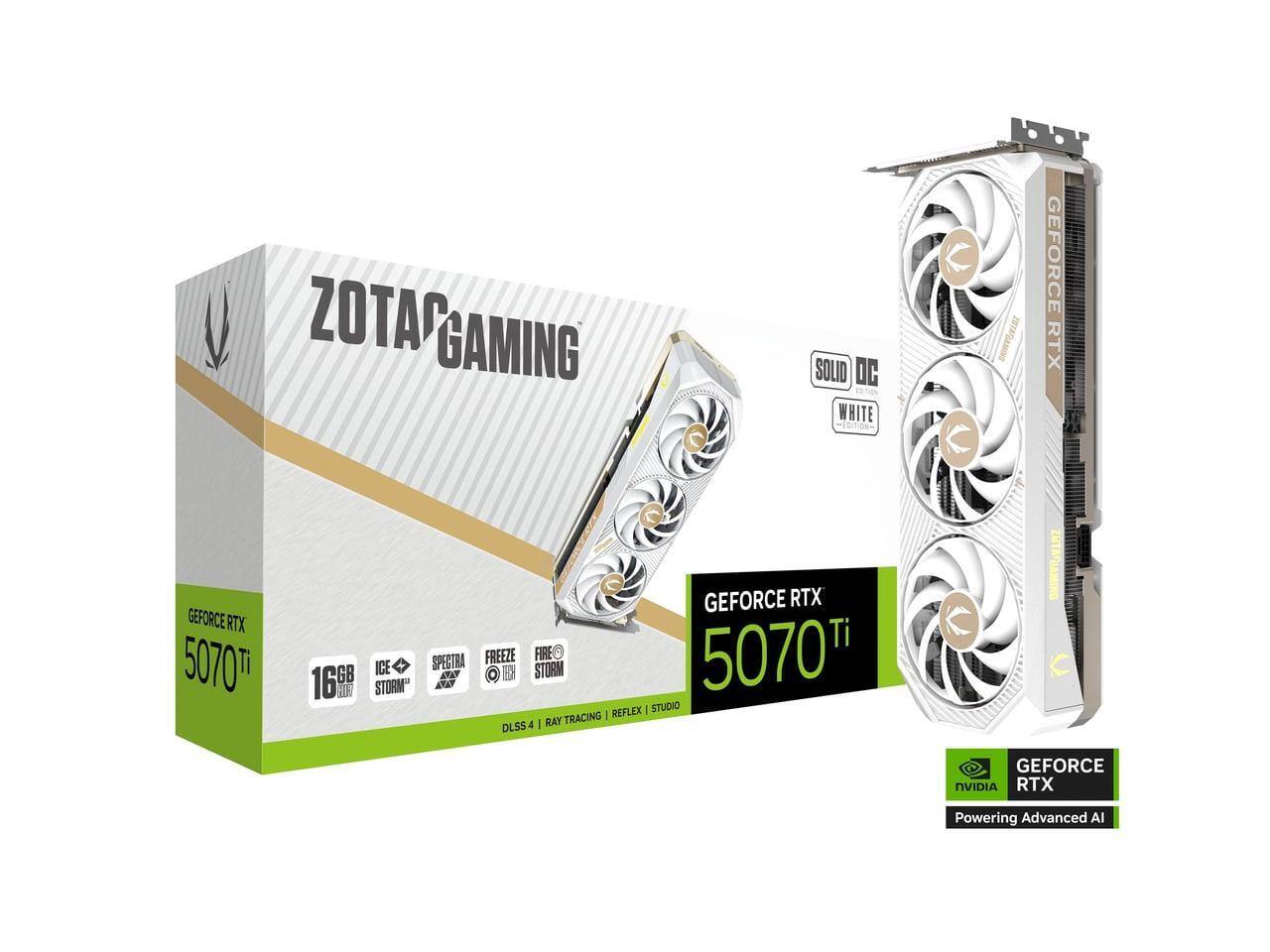 ZOTAC RTX 5070 Ti 16GB GDDR7 Solid Core OC White Edition - Best Buy