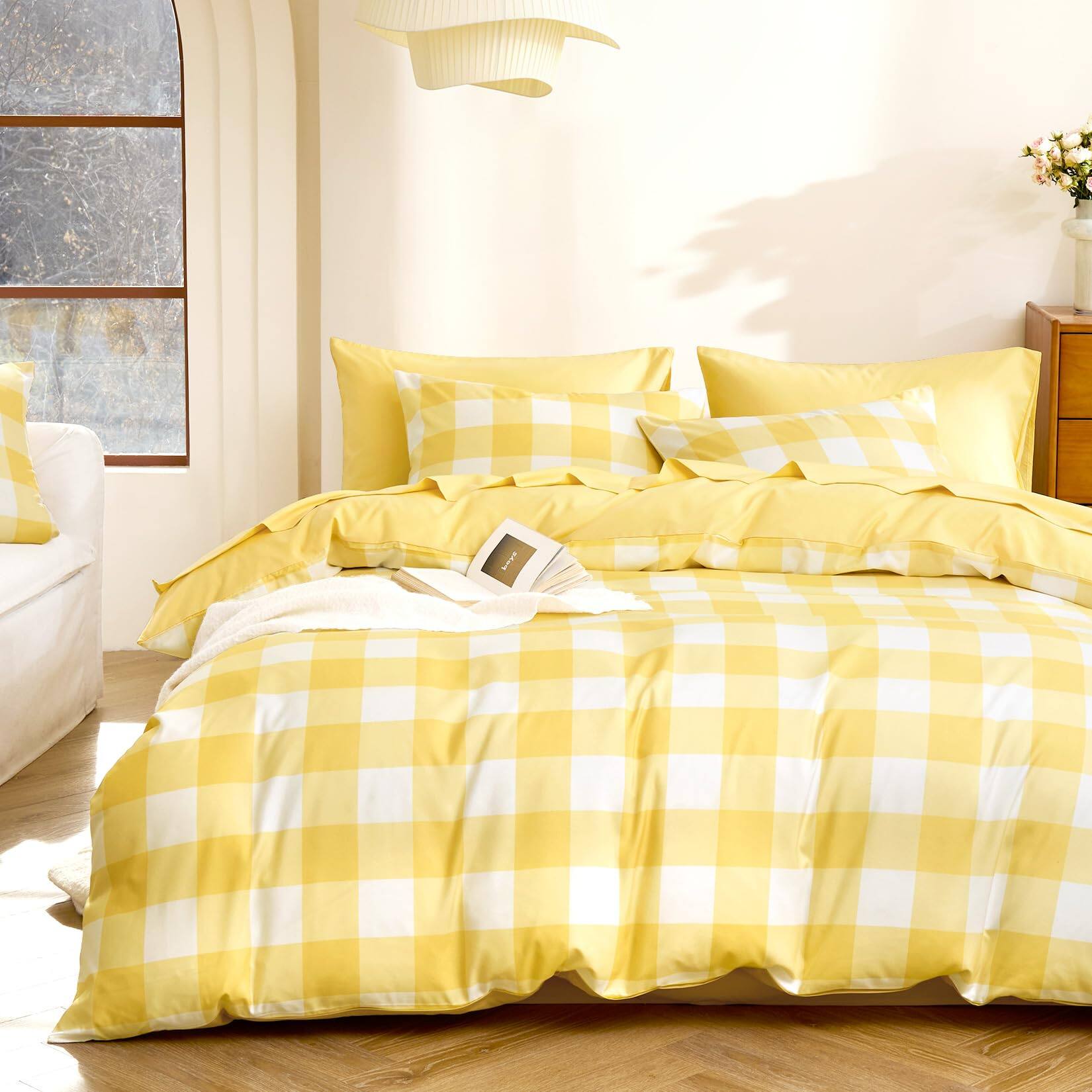 Comfort Essence Gingham Comforter Set Plaid Check Checkered Cottagecore ...