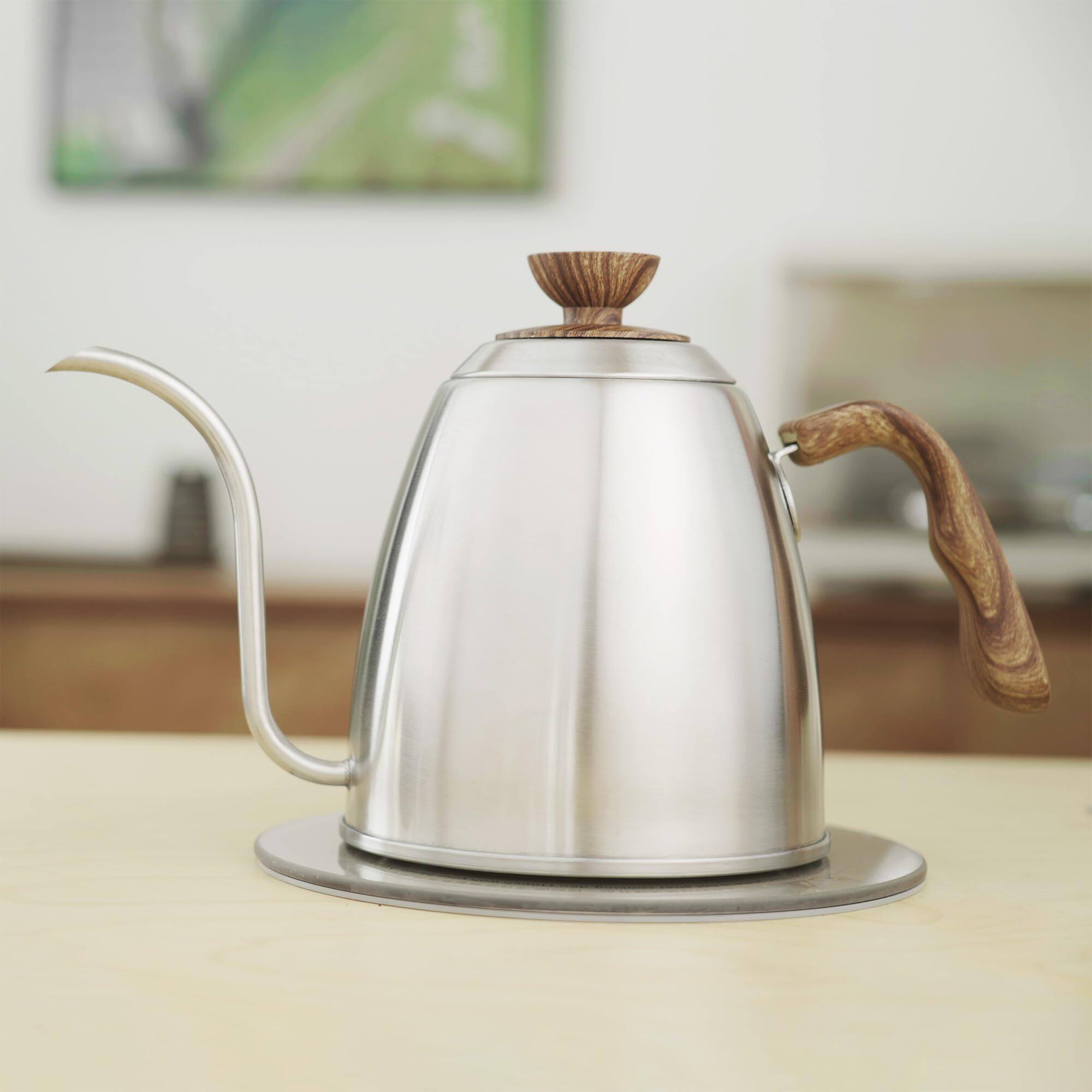 Alt View 4. Dapper Styles - Gooseneck Kettle Pour Over Coffee Maker Water Tea Top Drip Stainless Steel For Stove Spout Pots 1.2 Liter 4... - White.