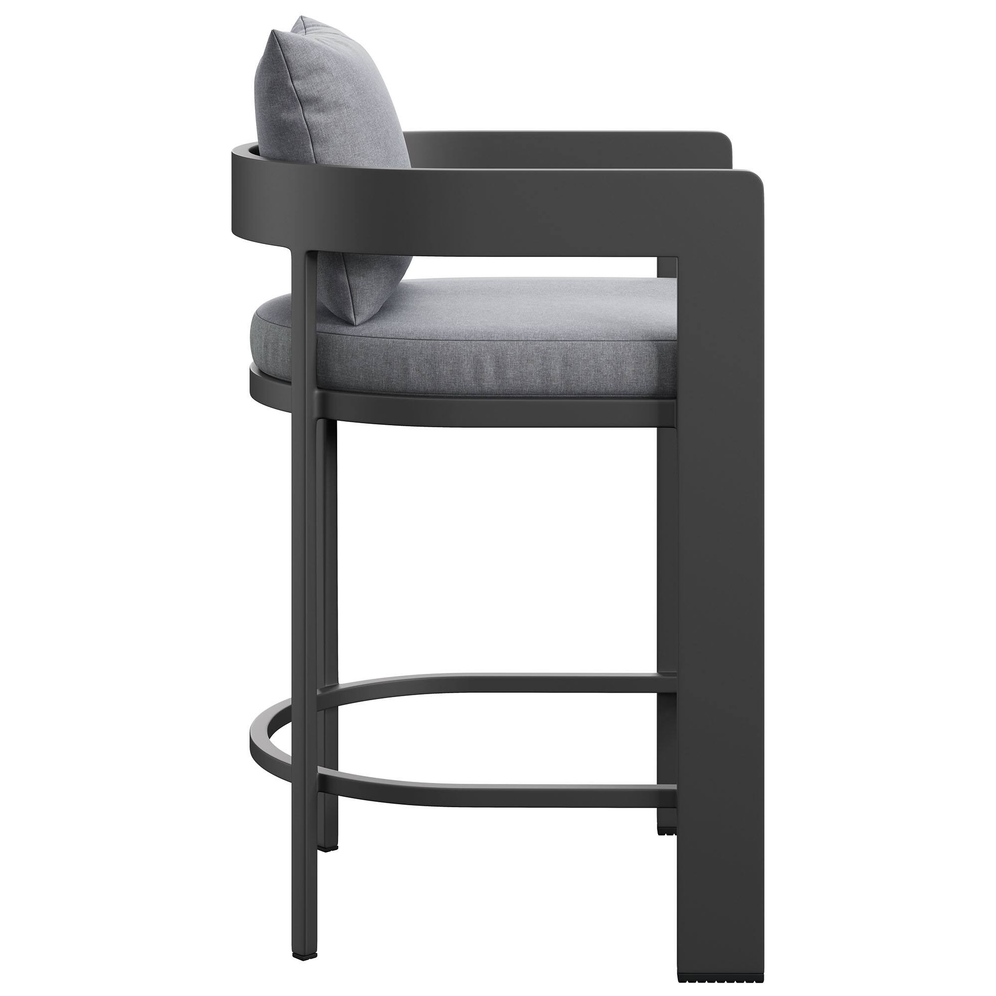 Alt View 2. Modway - Tahoe Outdoor Patio Aluminum Counter Stool by Modway - Gray.