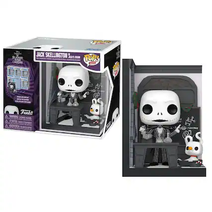 Jack Skellington in Jack's Room Pop! Collectibles - Halloween Town - Jack Skellington in Jack's Room - Funko - Warning: Choking Hazard - Attention: Danger de窒息 - Advertencia: Peligro de Asfixia
