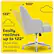 The image features a yellow chair with a grey cushion, which is designed to recline up to 122 degrees. The chair is described as having an easily reclining feature, making it more than the industry standard. The chair is also shown to have a cloudy background, adding to its visual appeal.