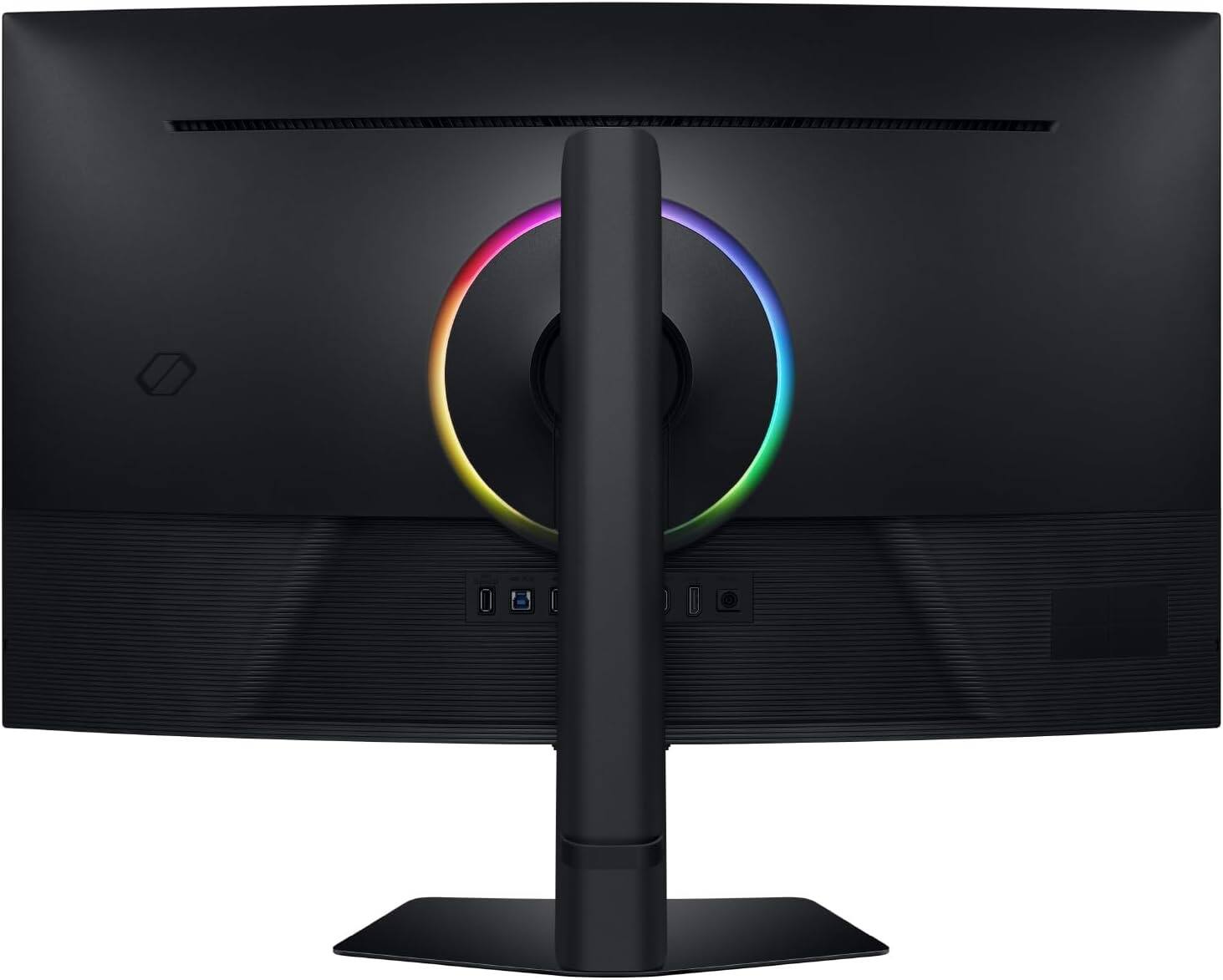 Back. Samsung - Samsung LS37FG75DENXZA Curved Monitor with 5 Year Amber Protection (2025) - Black.