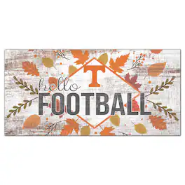 Fan Creations - Tennessee Volunteers 6'' x 12'' Hello Football Wall Art - White