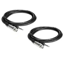 Hosa Technology - 2x Unbalanced 3-Pin XLR Female to Mono 1/4" Male Audio Cable 2'