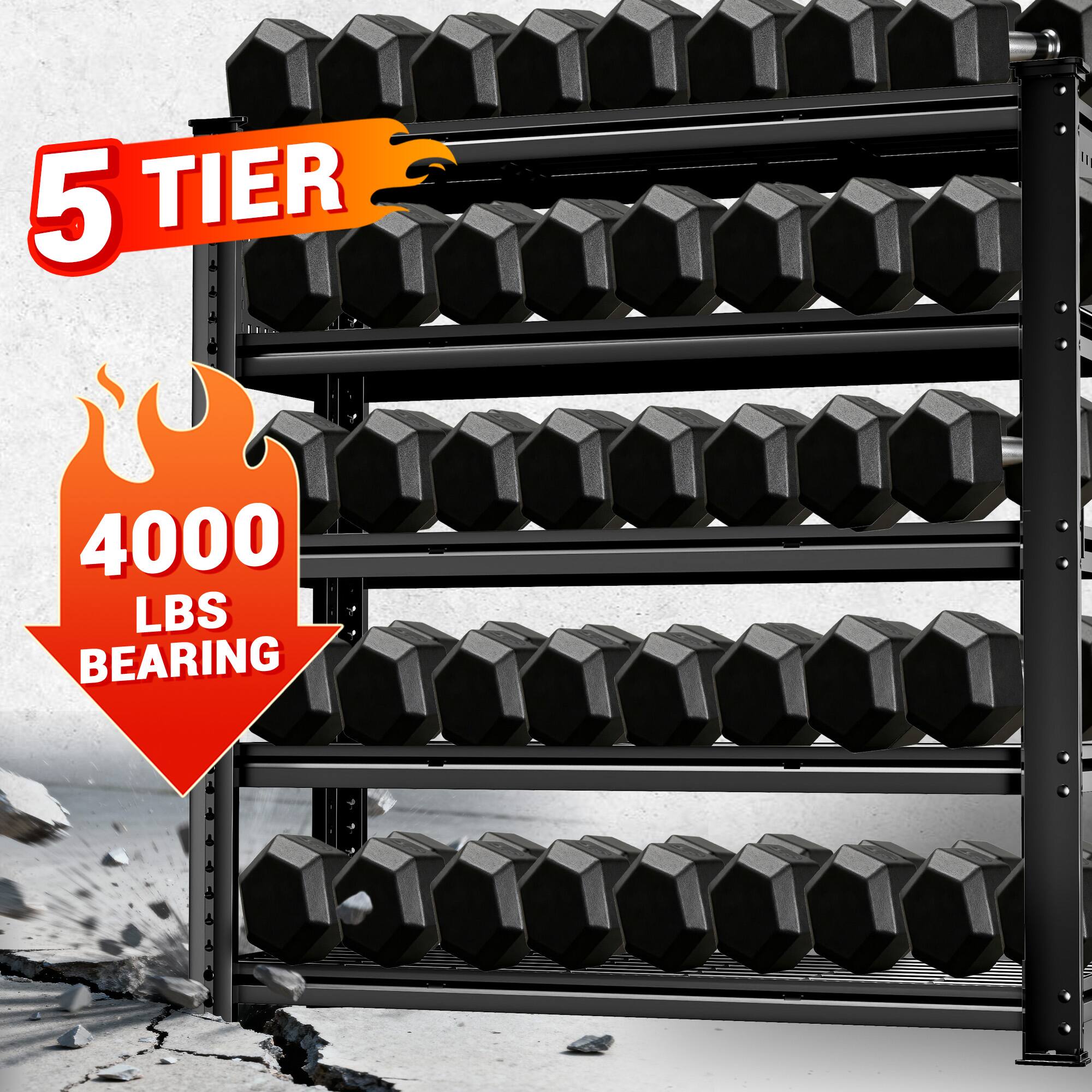 5 TIER  
4000 LBS BEARING