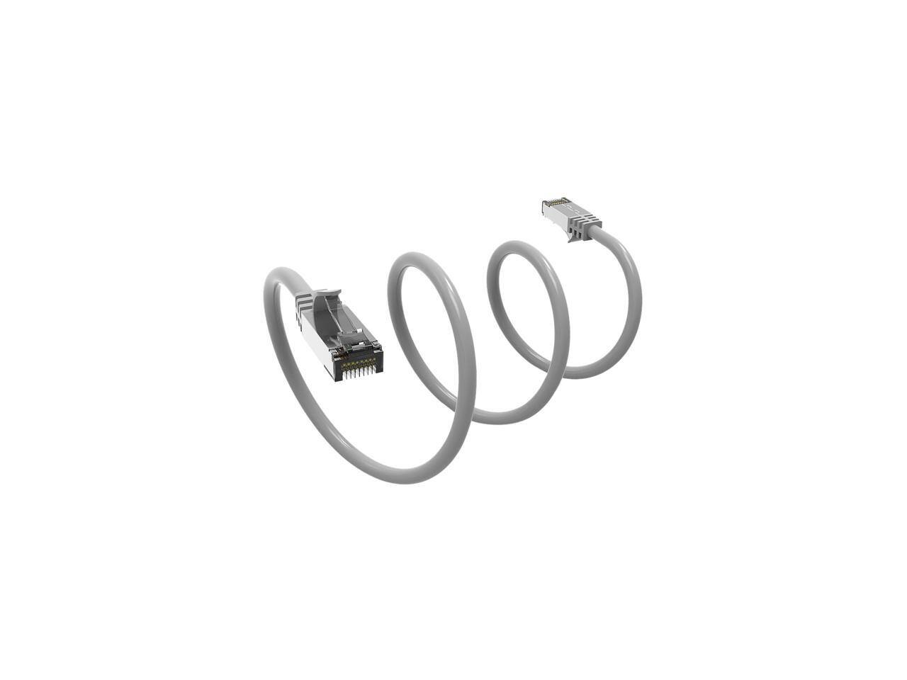 Alt View 1. Nippon Labs - Nippon Labs Cat8 RJ45 5ft Ethernet Cable, 40Gbps 2000MHz, Shielded S/FTP, In/Outdoor Weatherproof, 26AWG, Gray.