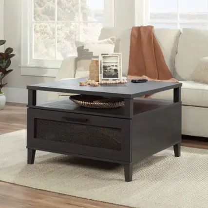 Front. Sauder - Tiffin Line Coffee Table Rao - Raven Oak.