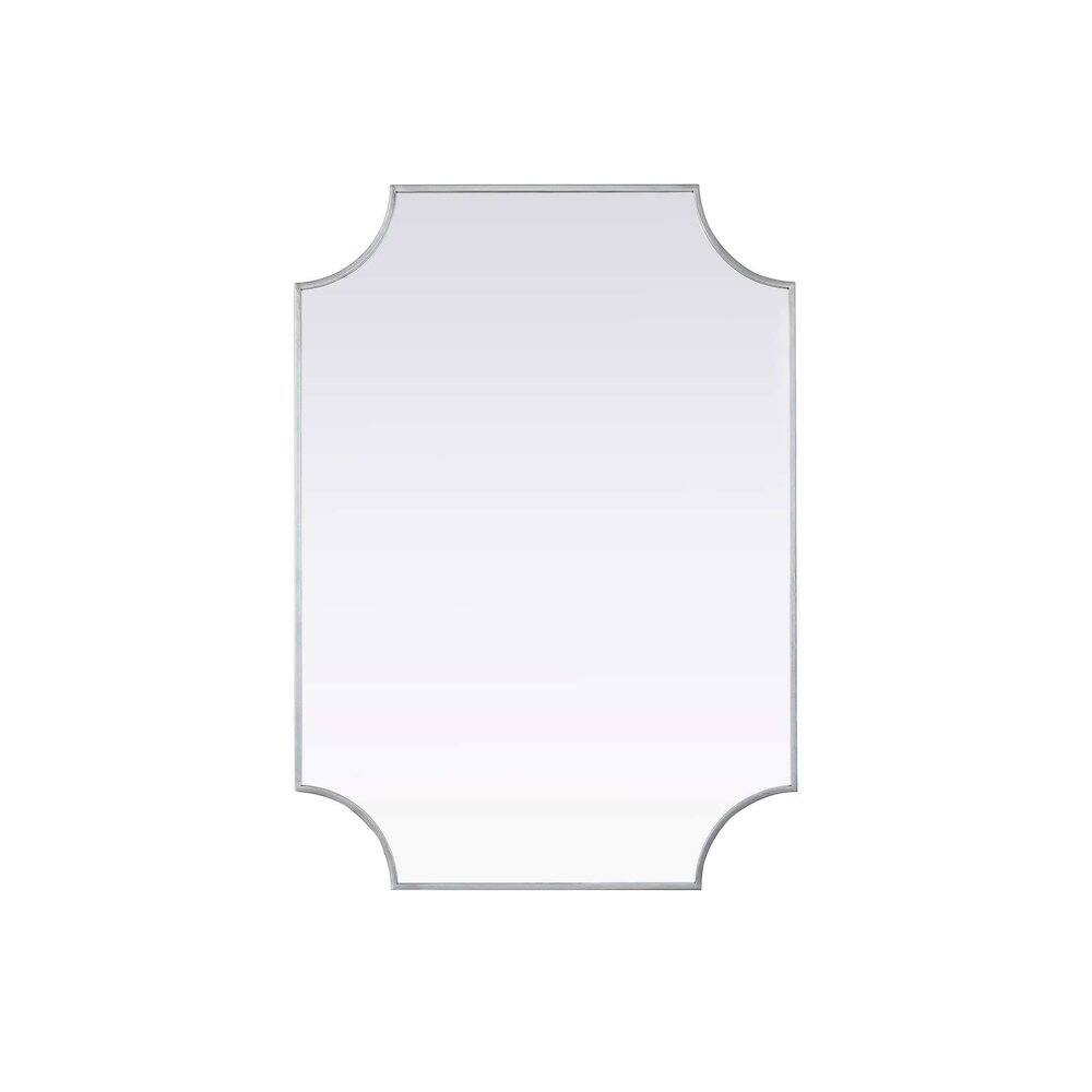 Alt View 3. Elegant Kitchen and Bath - Notched Metal Mirror 30x42 inch in Silver - Silver.