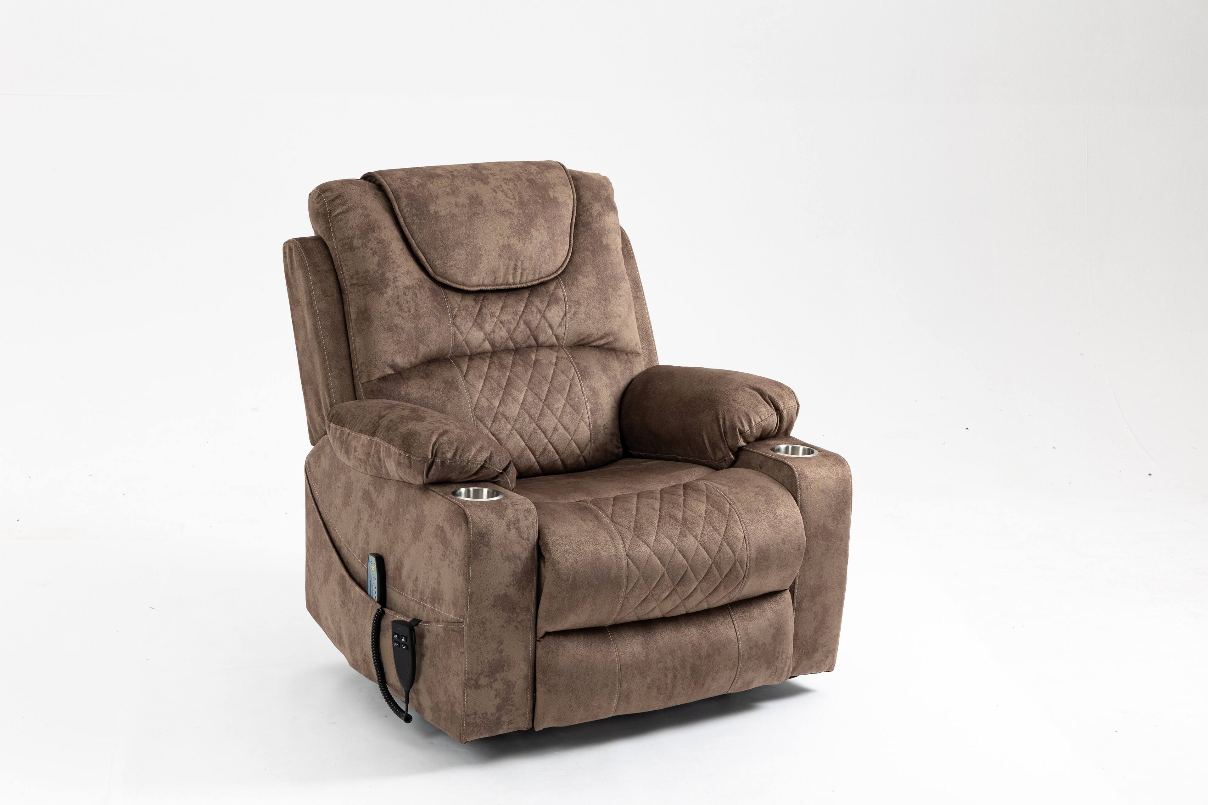 Alt View 2. TinyHomie - Lounge chair lift chair relax sofa chair sitting room furniture sitting room power supply elderly electric lounge chair - Brown.