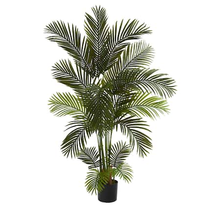 Front. BreeBe - 5.5' Areca Palm Artificial Tree - Green.