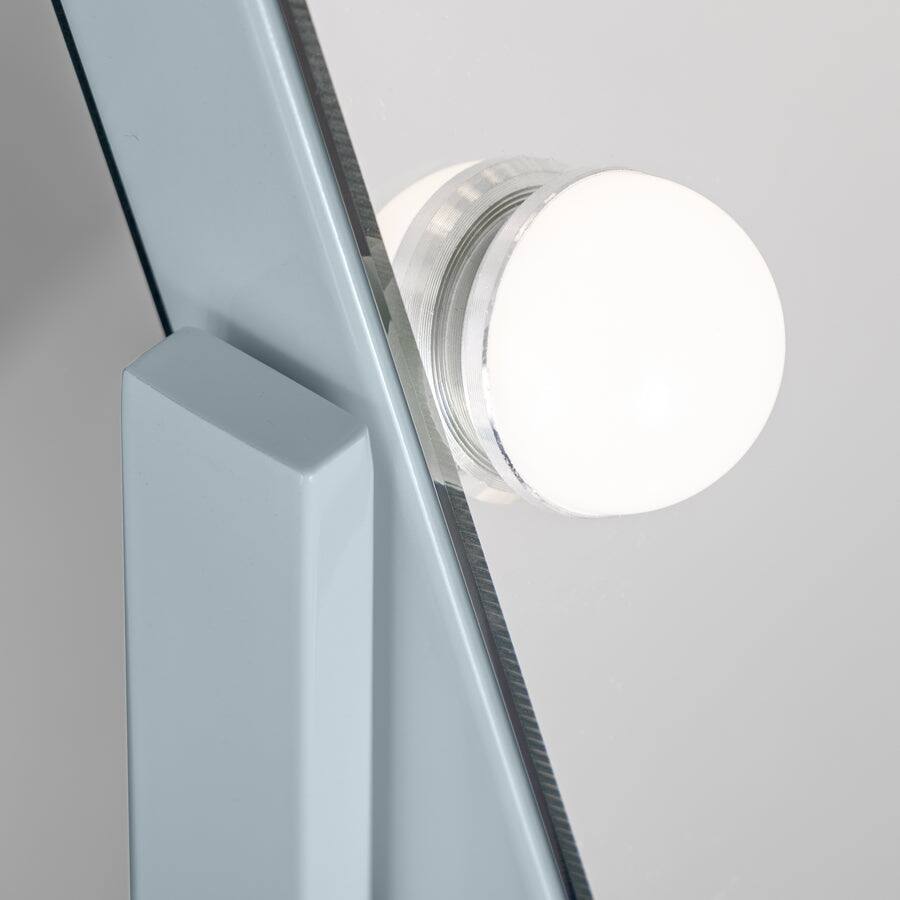 Alt View 6. Zadro - Zadro Hollywood Makeup Mirror - 25" x 20" - 15 LED Light Bulbs with Dimmable Brightness - Dark Green.
