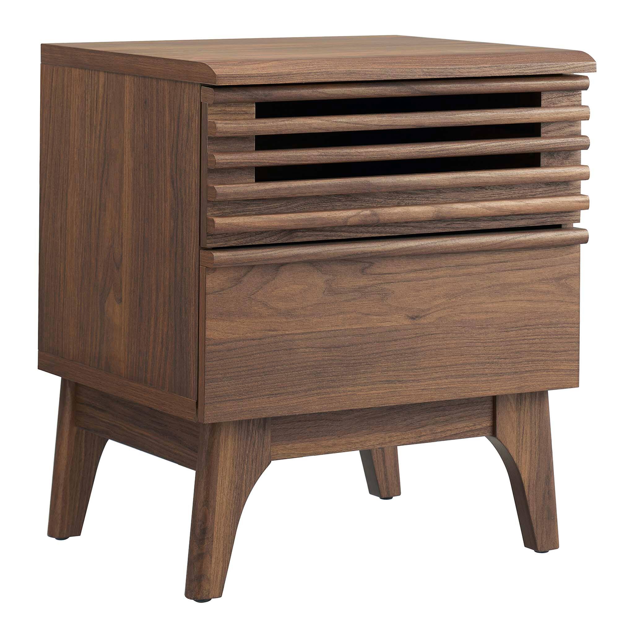 Angle. Modway - Render Nightstand by Modway - Walnut.