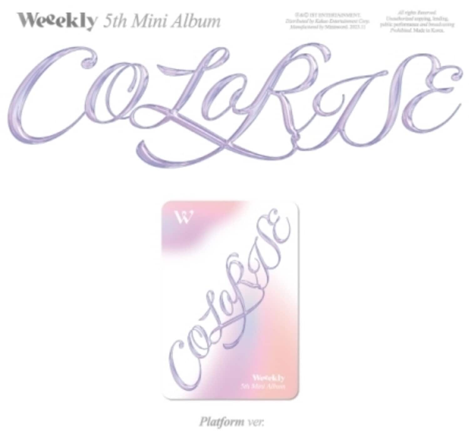 Weeekly - Colorise - Platform Version - incl. Tin Case, AR Mini Card, Photocard, 6pc Photocard Set + - DISCLESS DIGITAL [Digital Download]