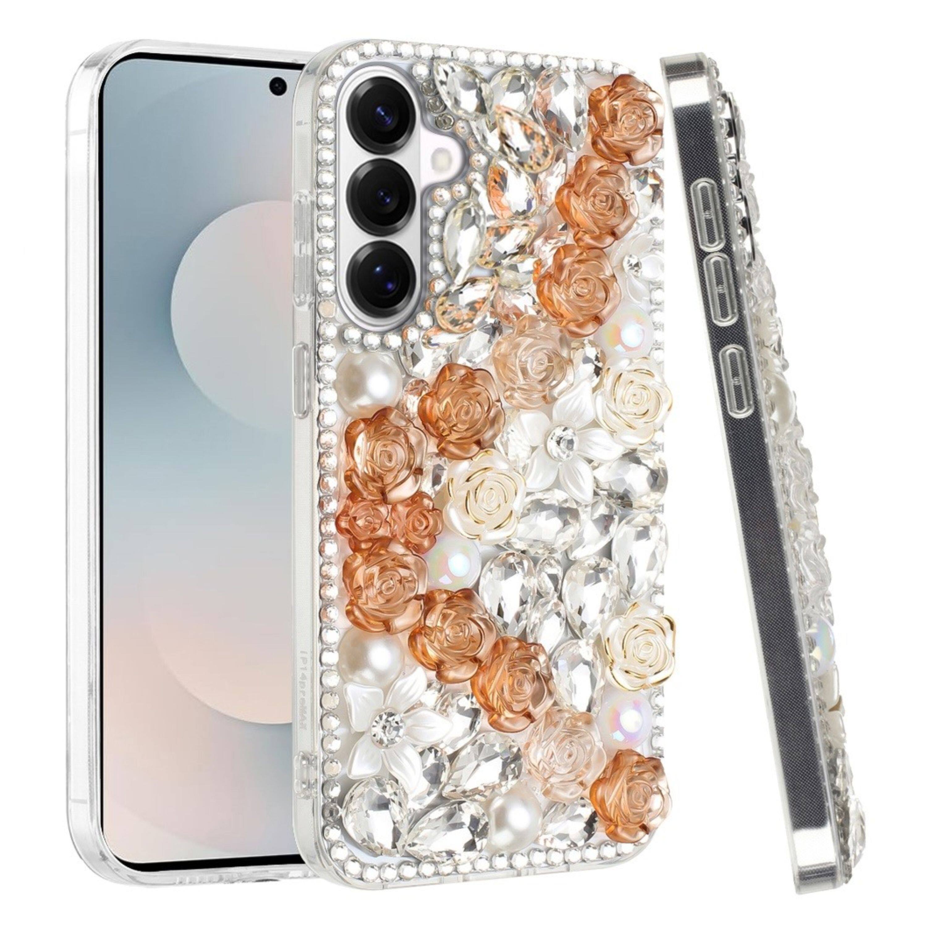 Kitcheniva Full Rhinestone 3D Rose Bling Design Phone Case With ...