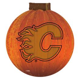 Fan Creations - Calgary Flames 12'' Pumpkin Sign - Orange