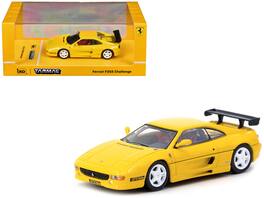 Ferrari F355 Challenge "Road64" Series 1/64 Diecast Model Car by Tarmac Works - Yellow