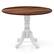 Alt View 6. Costway - 4-Person Dining Table Wooden Kitchen Table with Solid Rubber Wood Frame for Kitchen - White + Walnut.
