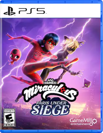 PS5 Miraculous: Paris Under Siege E 10+ GameMill Entertainment ESRB 10+ - E10+ (Everyone 10+)