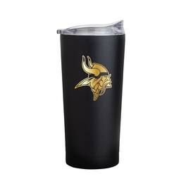 Logo Brands - Minnesota Vikings Black Foil 20oz. Powder Coat Tumbler - Multicolor