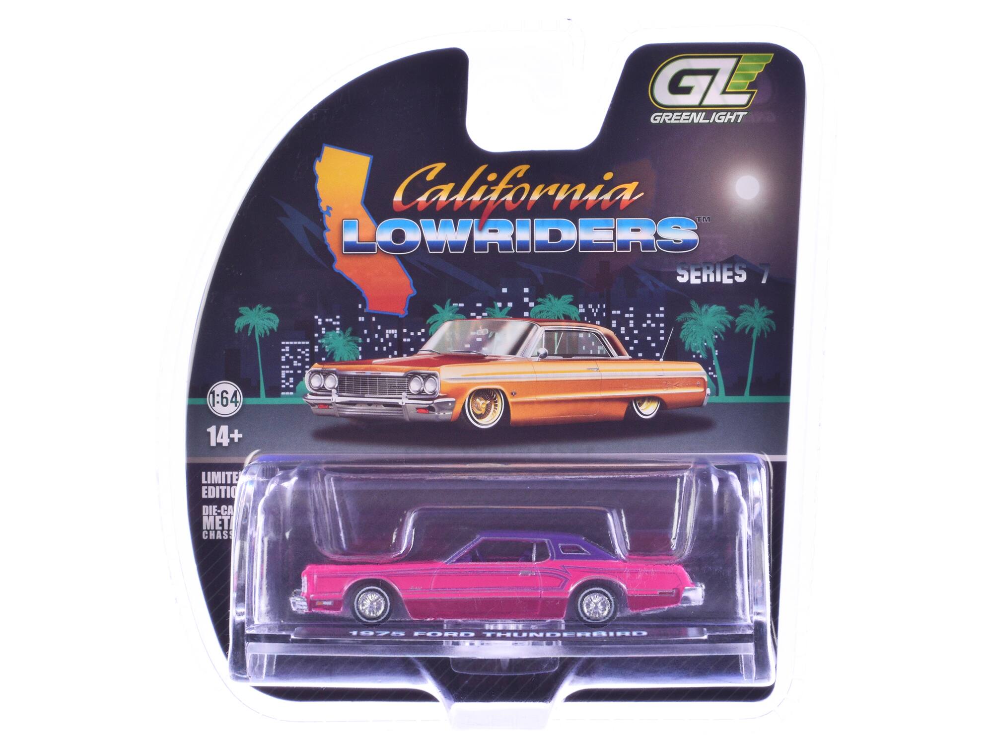 GL GREENLIGHT California LOWRIDERS SERIES 7 1:64 14+ LIMITED EDITION DIE-CAST METAL 1975 FORD THUNDERBIRD