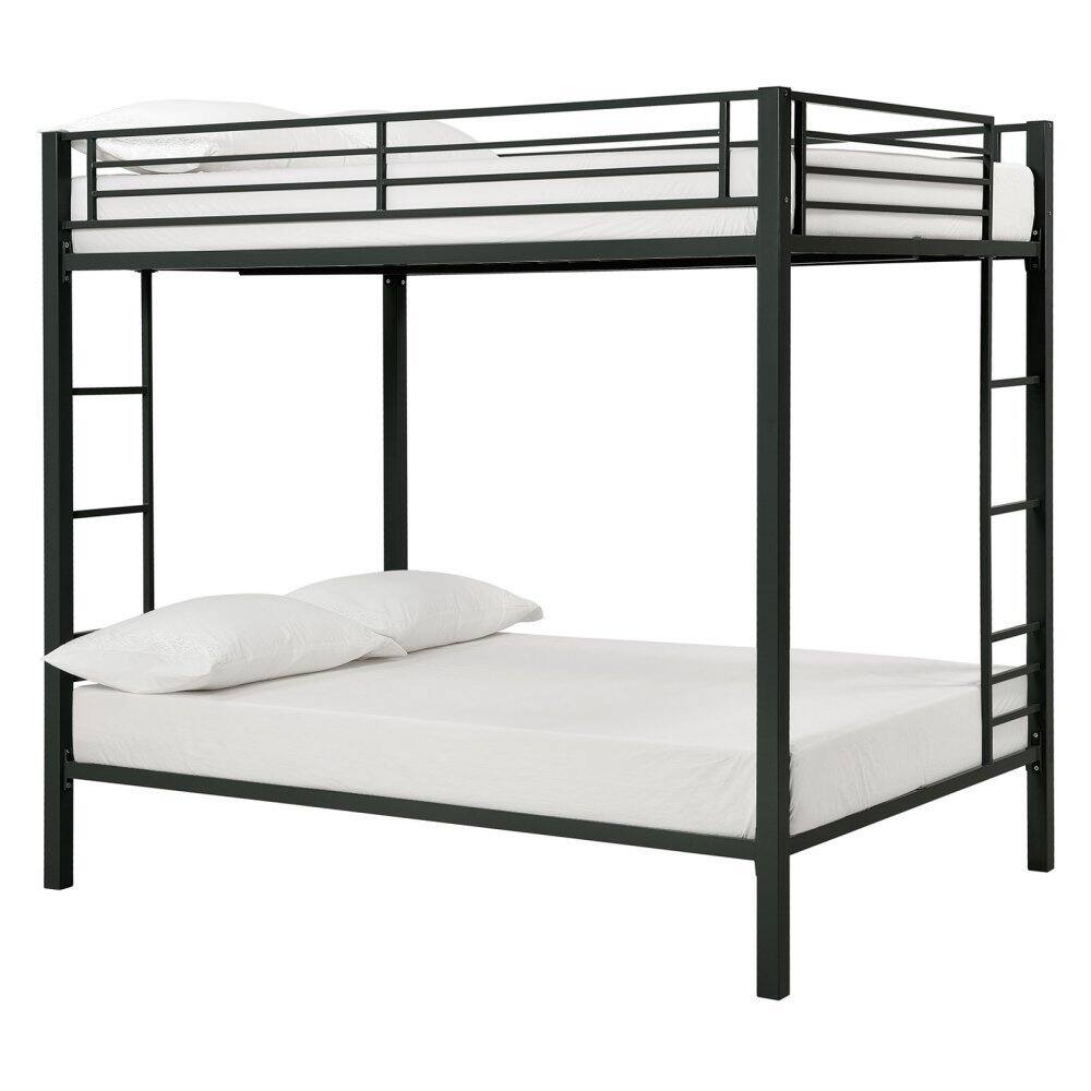 Angle. Hivvago - Hivvago Full over Full size Sturdy Metal Bunk Bed - Black.