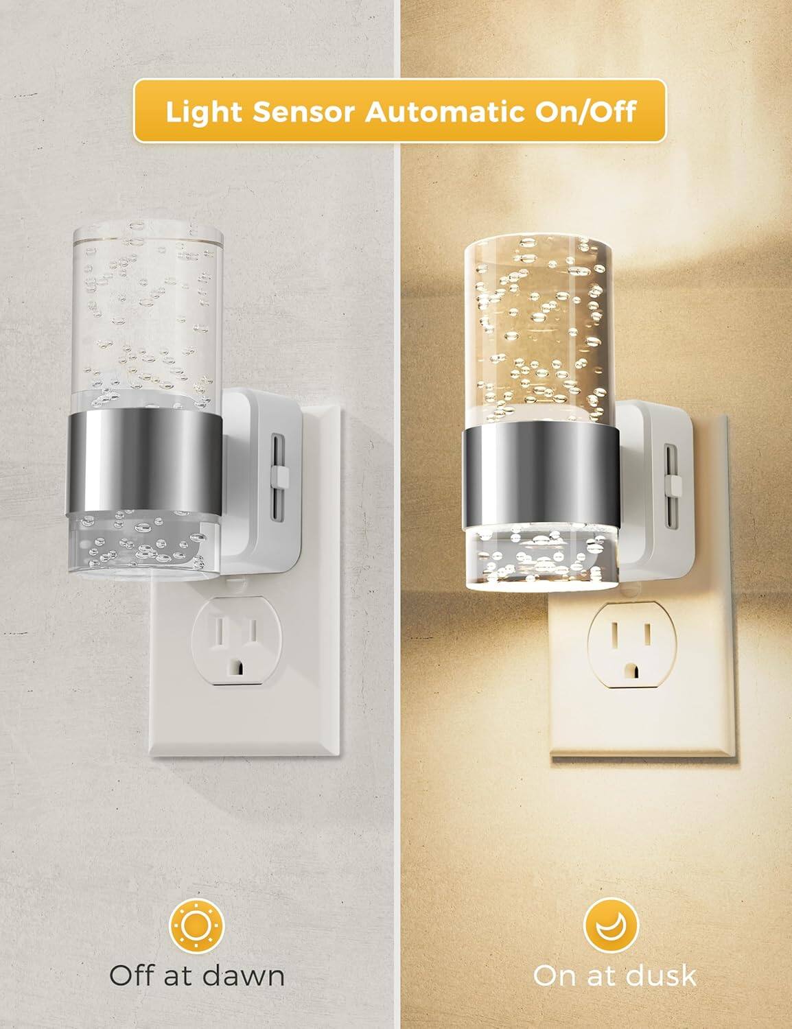 Light Sensor Automatic On/Off

Off at dawn

On at dusk
