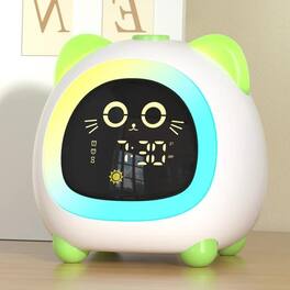 FINEAK - Alarm Clock with 10 Night Light Dual Alarm for Bedroom - Apple Green