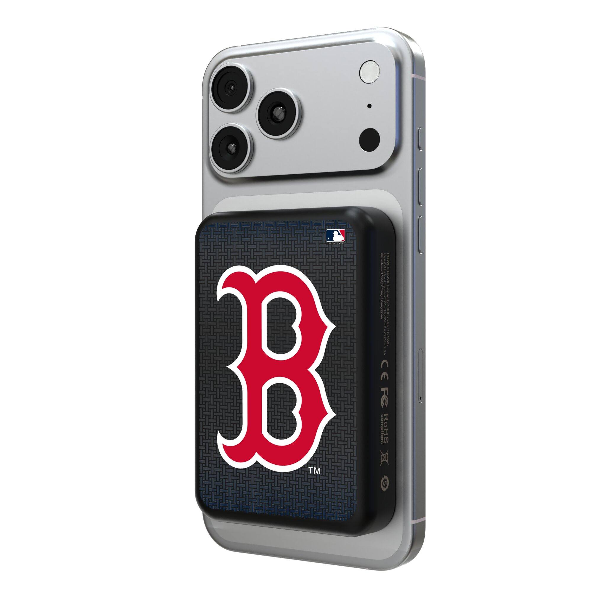 Front. Keyscaper - Wireless Magnetic Power Bank - Black.