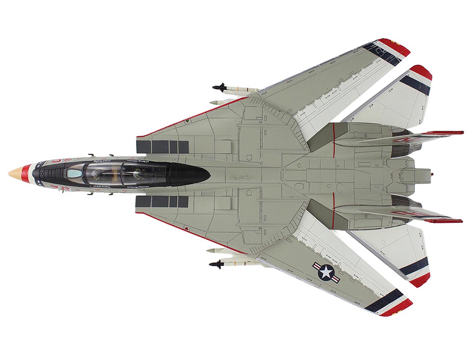 Back. Hobby Master - Grumman F-14A Tomcat "Bicentennial Scheme VF-124" 1976 US Navy 1/72 Diecast Hobby Master Air Power Series - Multi.