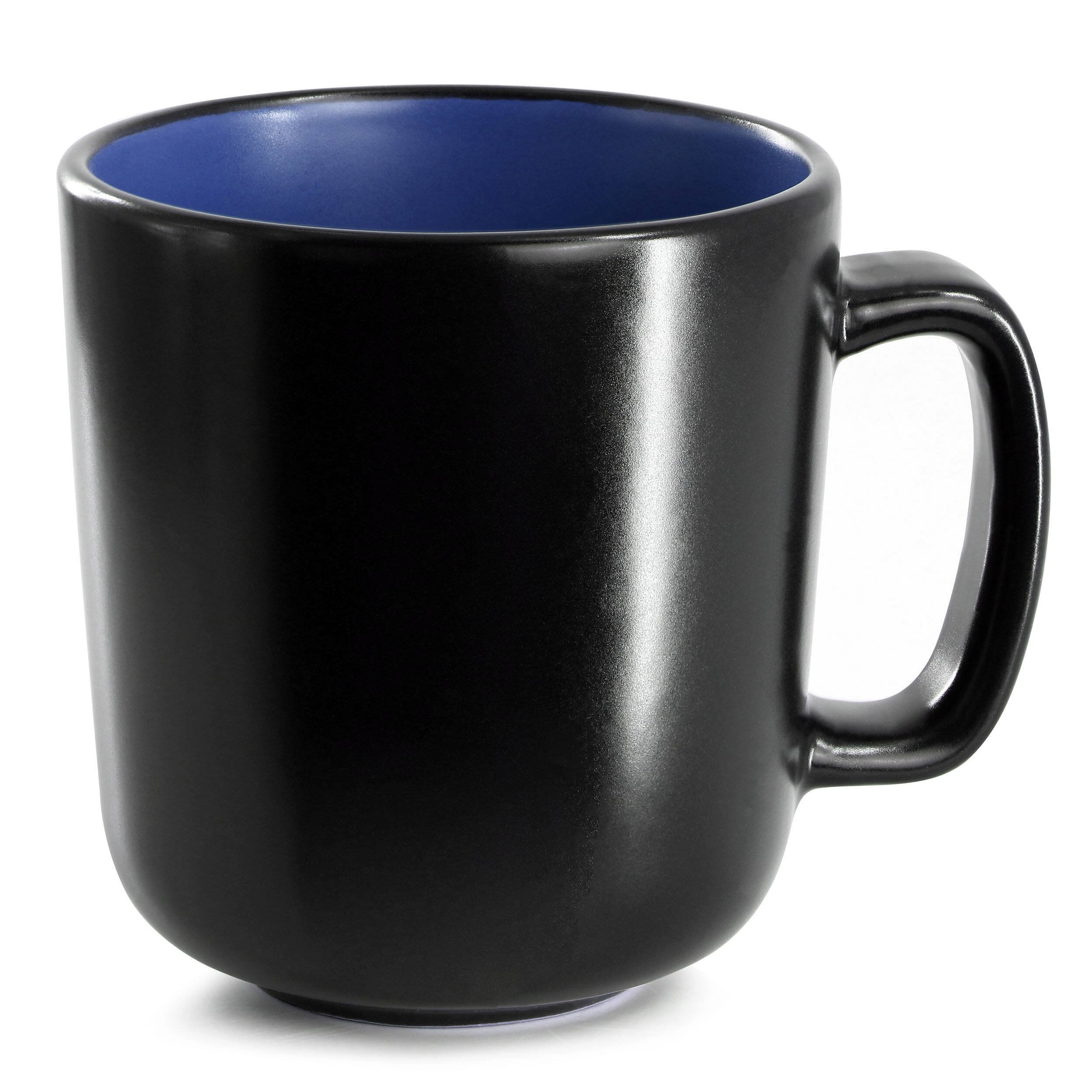 Alt View 5. Elama - Elama Bacarra 16 Piece Stoneware Dinnerware Set in Two Tone Black and Blue - Black and Blue.