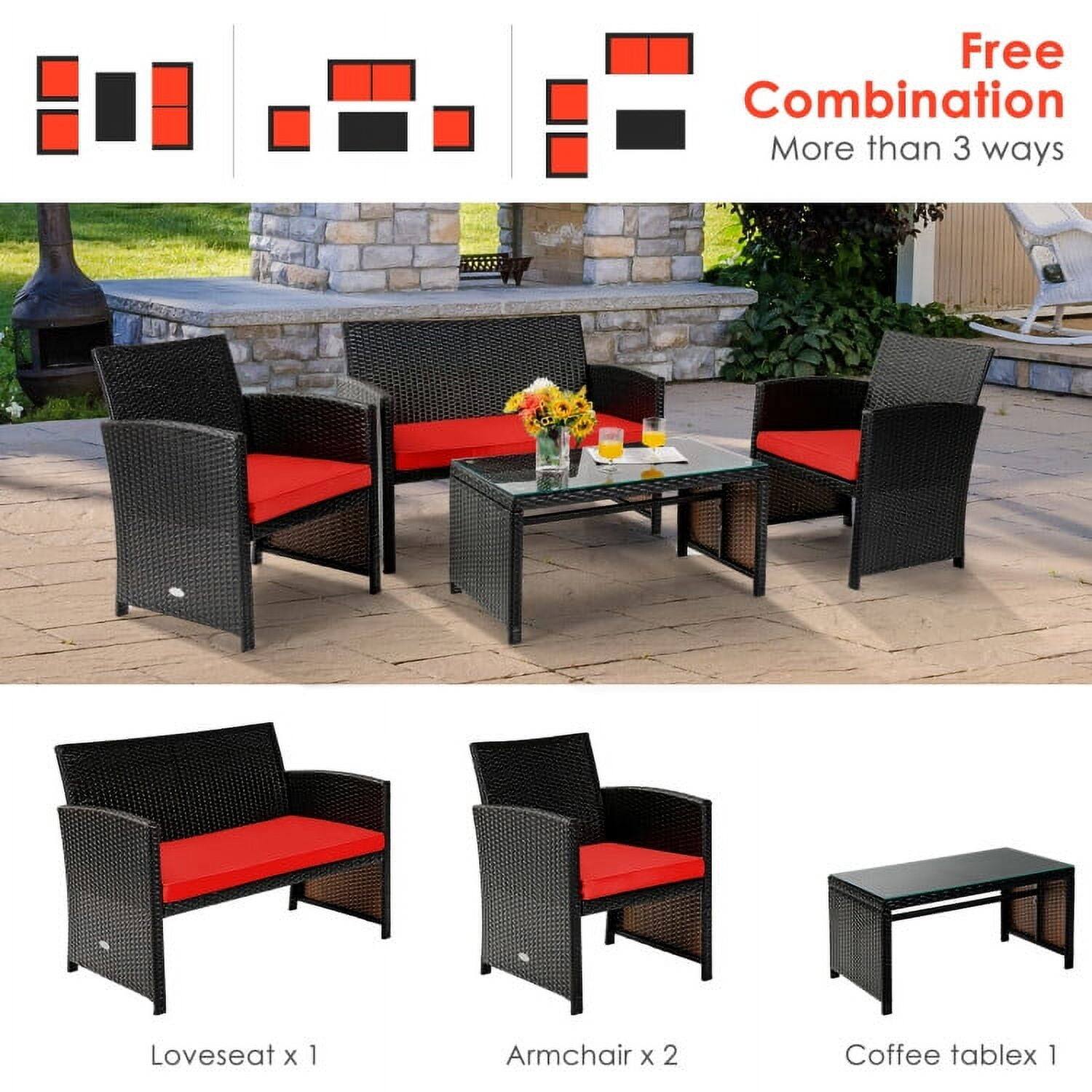 Free Combination  
More than 3 ways  

Loveseat x 1  
Armchair x 2  
Coffee table x 1