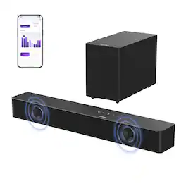 Ultimea - Poseidon R3T 2.1ch Soundbar with Wireless Subwoofer, BassMX & VoiceMX, App Control, Bluetooth, HDMI, 240W - Black