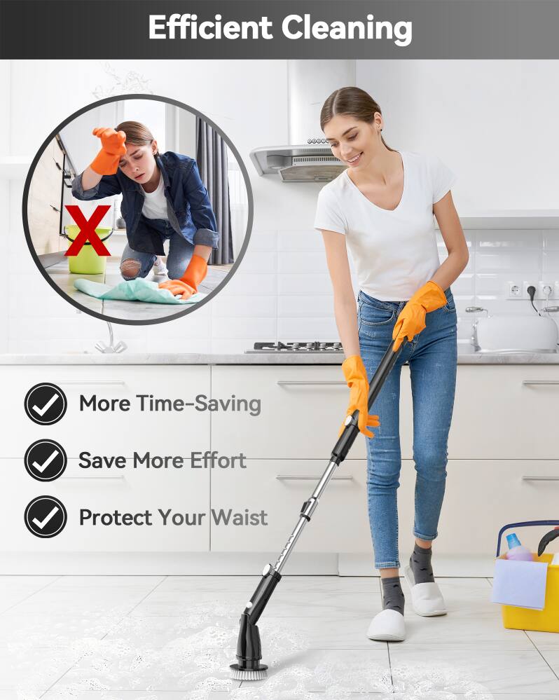 Efficient Cleaning

More Time-Saving  
Save More Effort  
Protect Your Waist